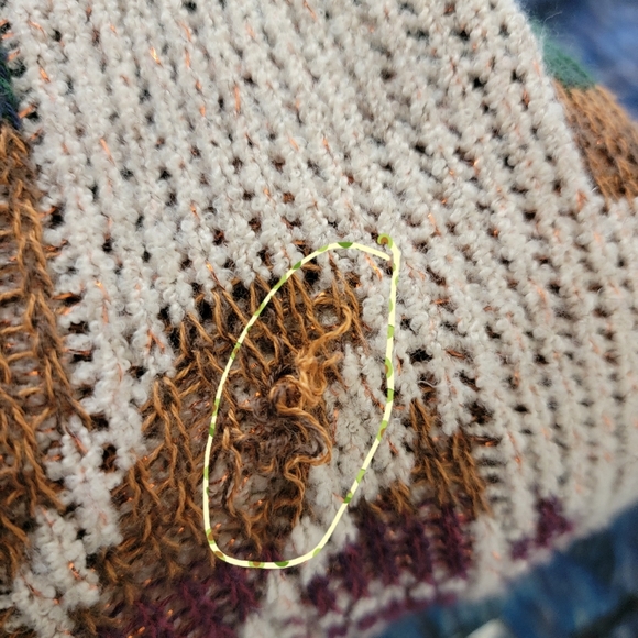 Anthropologie Cecilia Prado Colorful Aztec Open Front Long Cardigan Sz M Western - Picture 9 of 11